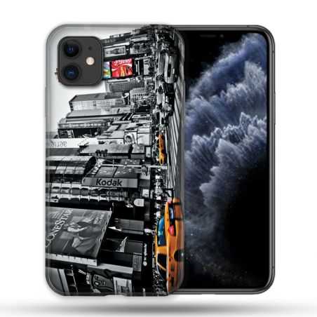 Coque Compatible Magsafe Pour Apple Iphone 11 (6,1) Voyage Amerique USA New York Taxi