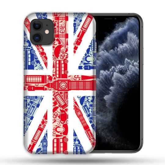 Coque Compatible Magsafe Pour Apple Iphone 11 (6,1) Voyage Angleterre Blanc