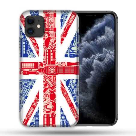 Coque Compatible Magsafe Pour Apple Iphone 11 (6,1) Voyage Angleterre Blanc