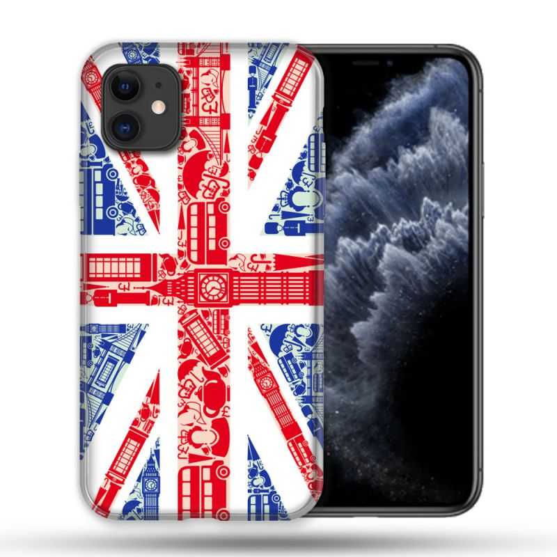 Coque Compatible Magsafe Pour Apple Iphone 11 (6,1) Voyage Angleterre Blanc