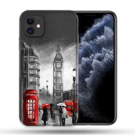 Coque Compatible Magsafe Pour Apple Iphone 11 (6,1) Voyage Angleterre Londres Vintage