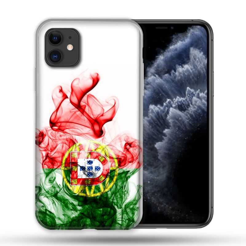 Coque Compatible Magsafe Pour Apple Iphone 11 (6,1) Voyage Portugal Flamme