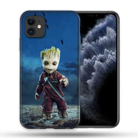 Coque Compatible Magsafe Pour Apple Iphone 11 (6,1) Groot Bleu