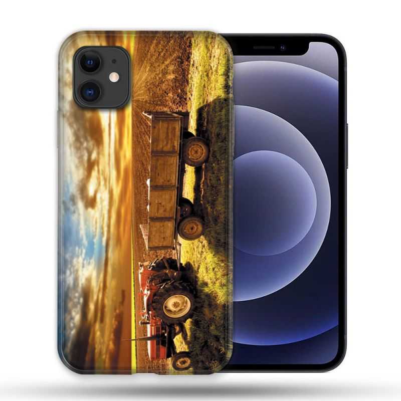 Coque Compatible Magsafe Pour Apple Iphone 12 / 12 Pro Agriculture Tracteur Color