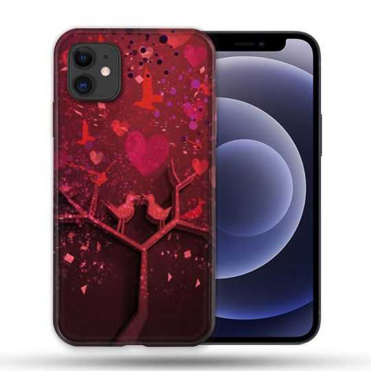 Coque Compatible Magsafe Pour Apple Iphone 12 / 12 Pro Amour Arbre