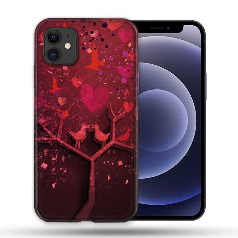 Coque Compatible Magsafe Pour Apple Iphone 12 / 12 Pro Amour Arbre