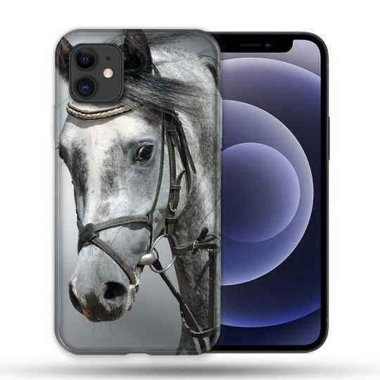 Coque Compatible Magsafe Pour Apple Iphone 12 / 12 Pro Animal Cheval Blanc