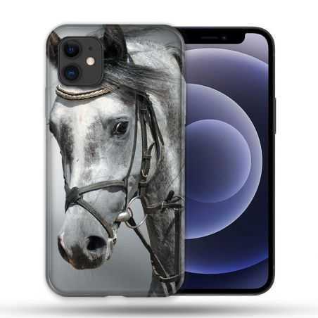 Coque Compatible Magsafe Pour Apple Iphone 12 / 12 Pro Animal Cheval Blanc