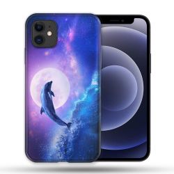 Coque Compatible Magsafe Pour Apple Iphone 12 / 12 Pro Animal Dauphin Vague