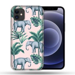 Coque Compatible Magsafe Pour Apple Iphone 12 / 12 Pro Animal Elephant Pattern