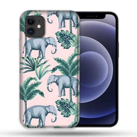 Coque Compatible Magsafe Pour Apple Iphone 12 / 12 Pro Animal Elephant Pattern