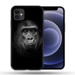 Coque Compatible Magsafe Pour Apple Iphone 12 / 12 Pro Animal Gorille Noir