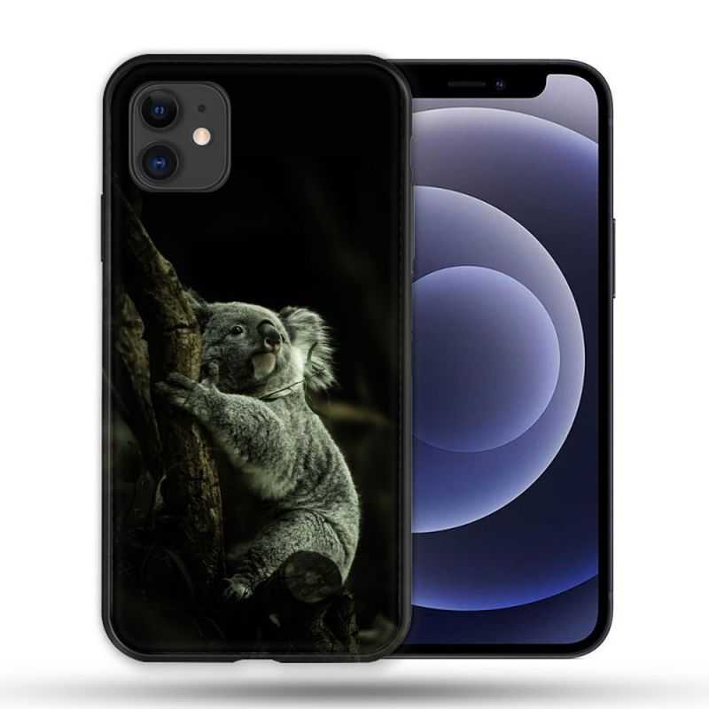 Coque Compatible Magsafe Pour Apple Iphone 12 / 12 Pro Animal Koala Noir
