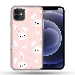 Coque Compatible Magsafe Pour Apple Iphone 12 / 12 Pro Animal Lapin Rose