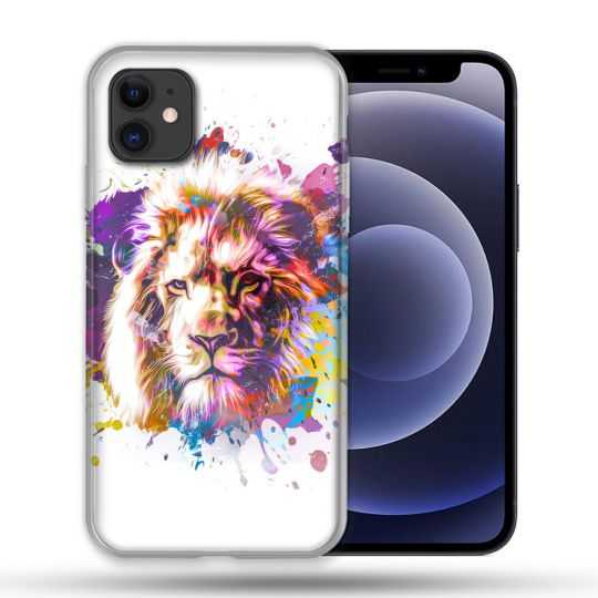 Coque Compatible Magsafe Pour Apple Iphone 12 / 12 Pro Animal Lion Tag