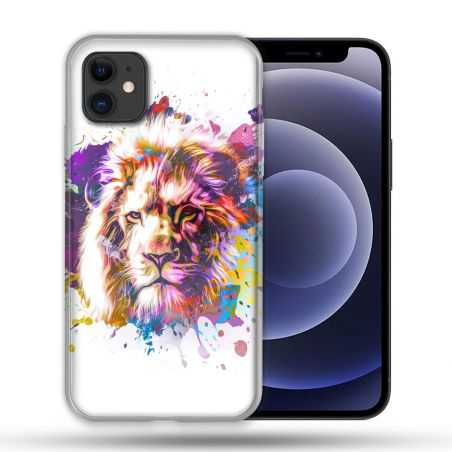 Coque Compatible Magsafe Pour Apple Iphone 12 / 12 Pro Animal Lion Tag