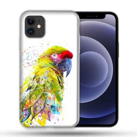 Coque Compatible Magsafe Pour Apple Iphone 12 / 12 Pro Animal Perroquet Jaune