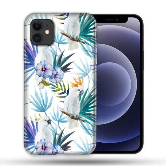 Coque Compatible Magsafe Pour Apple Iphone 12 / 12 Pro Animal Perroquet Peinture