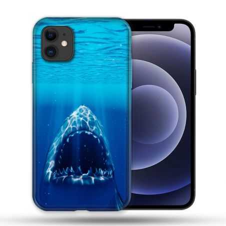 Coque Compatible Magsafe Pour Apple Iphone 12 / 12 Pro Animal Requin Dent