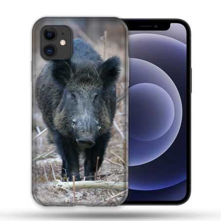 Coque Compatible Magsafe Pour Apple Iphone 12 / 12 Pro Chasse Sanglier Pin