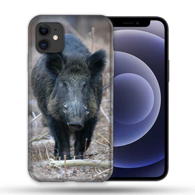 Coque Compatible Magsafe Pour Apple Iphone 12 / 12 Pro Chasse Sanglier Pin