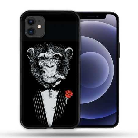 Coque Compatible Magsafe Pour Apple Iphone 12 / 12 Pro Decale Singe Mafia