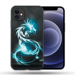 Coque Compatible Magsafe Pour Apple Iphone 12 / 12 Pro Fantastique Dragon Bleu