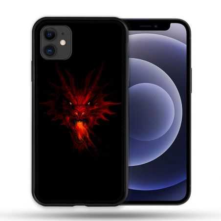 Coque Compatible Magsafe Pour Apple Iphone 12 / 12 Pro Fantastique Dragon Feu