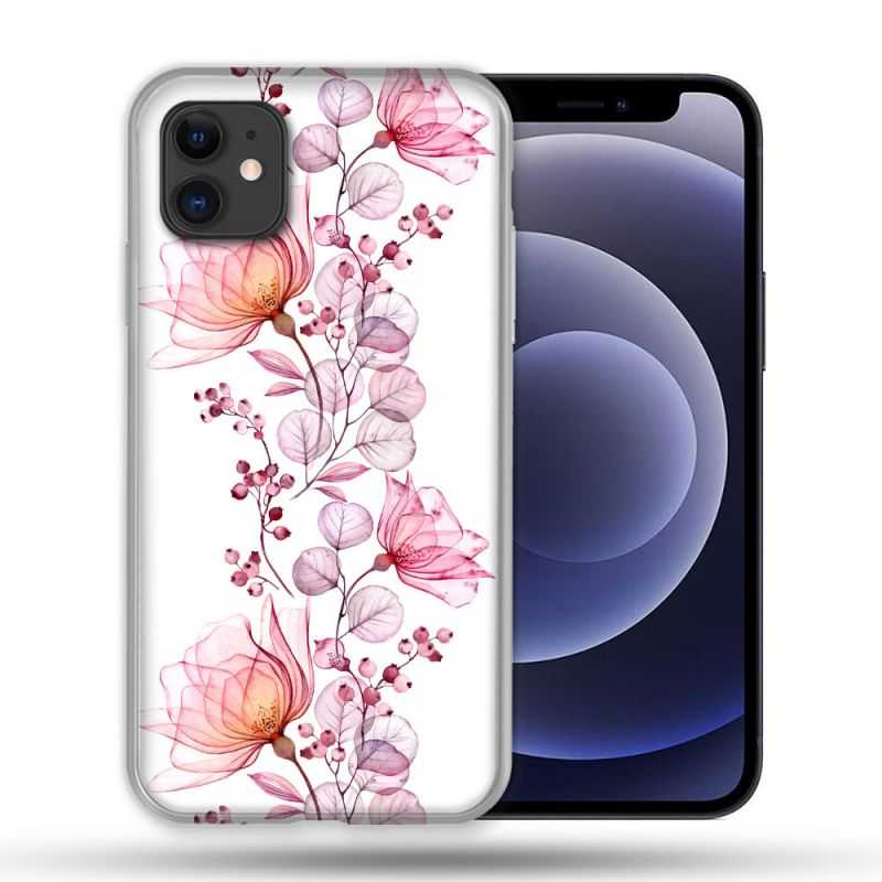 Coque Compatible Magsafe Pour Apple Iphone 12 / 12 Pro Fleur Eclosion