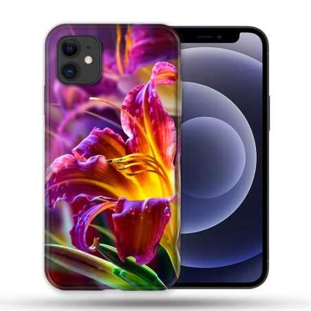 Coque Compatible Magsafe Pour Apple Iphone 12 / 12 Pro Fleur Lys Color