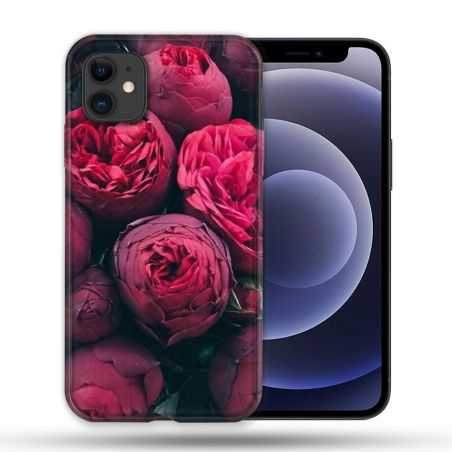 Coque Compatible Magsafe Pour Apple Iphone 12 / 12 Pro Fleur Pivoine