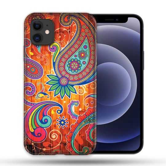 Coque Compatible Magsafe Pour Apple Iphone 12 / 12 Pro Fleur Psychedelic