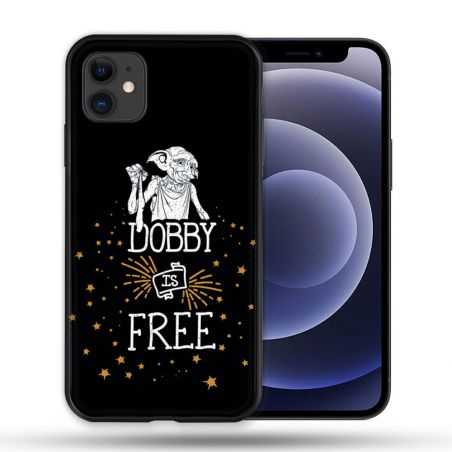 Coque Compatible Magsafe Pour Apple Iphone 12 / 12 Pro Harry Potter Dobby Free Noir