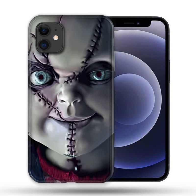 Coque Compatible Magsafe Pour Apple Iphone 12 / 12 Pro Horreur Chucky Cicatrice