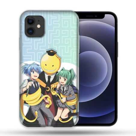 Coque Compatible Magsafe Pour Apple Iphone 12 / 12 Pro Manga Assassination Classroom Kuro Trio