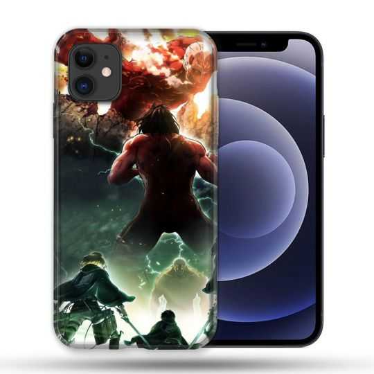 Coque Compatible Magsafe Pour Apple Iphone 12 / 12 Pro Manga Attaque Titans Combat