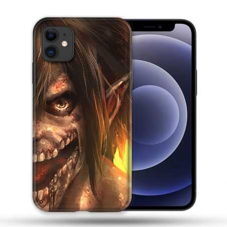 Coque Compatible Magsafe Pour Apple Iphone 12 / 12 Pro Manga Attaque Titans Eren Titan