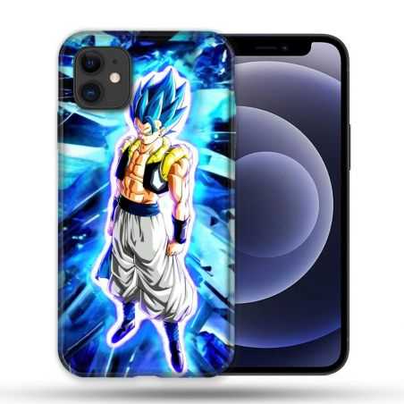 Coque Compatible Magsafe Pour Apple Iphone 12 / 12 Pro Manga Dragon Ball Gogeta Lumiere