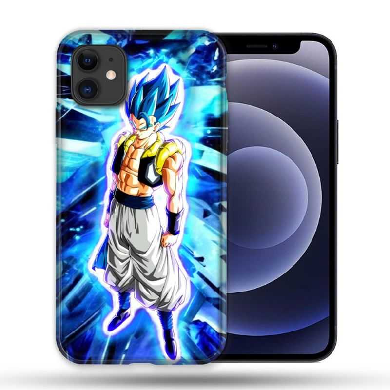 Coque Compatible Magsafe Pour Apple Iphone 12 / 12 Pro Manga Dragon Ball Gogeta Lumiere