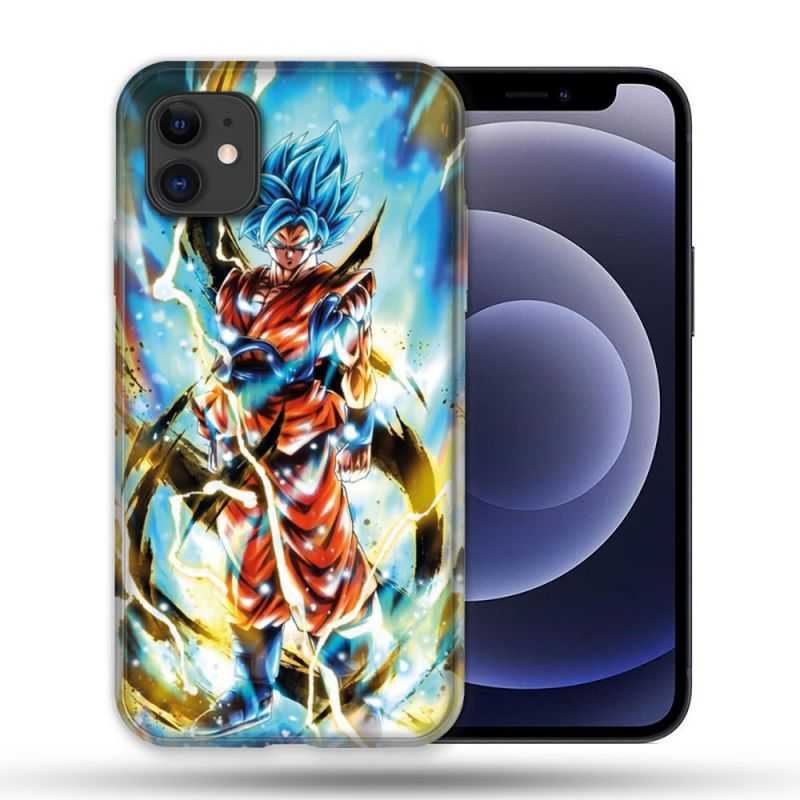 Coque Compatible Magsafe Pour Apple Iphone 12 / 12 Pro Manga Dragon Ball Sangoku Blanc