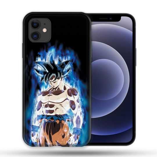 Coque Compatible Magsafe Pour Apple Iphone 12 / 12 Pro Manga Dragon Ball Sangoku Noir