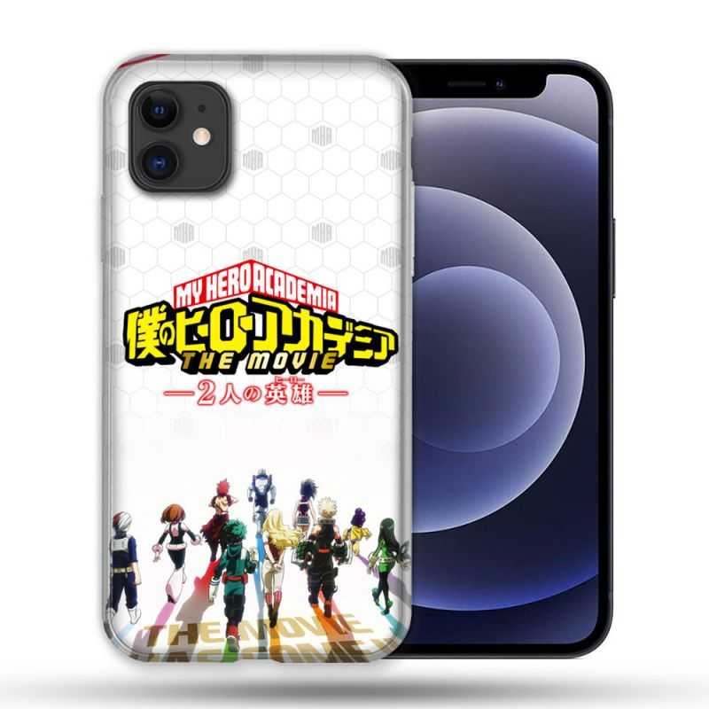 Coque Compatible Magsafe Pour Apple Iphone 12 / 12 Pro Manga My Hero Academia Blanc