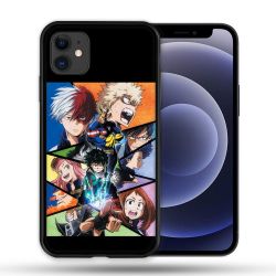 Coque Compatible Magsafe Pour Apple Iphone 12 / 12 Pro Manga My Hero Academia Noir