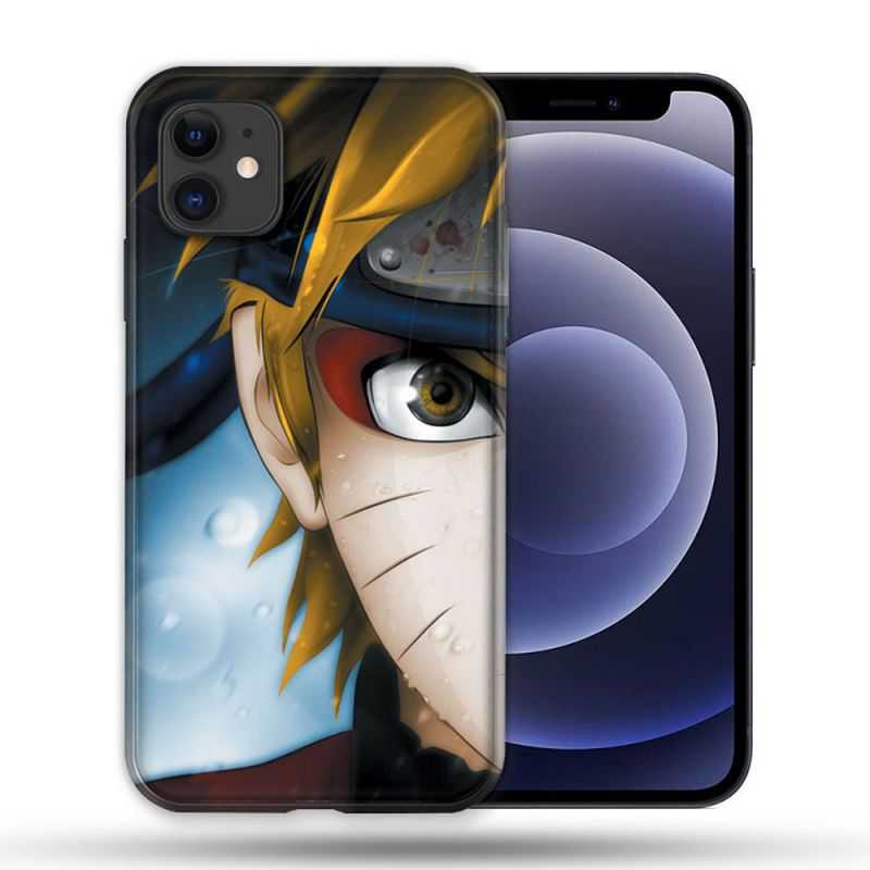 Coque Compatible Magsafe Pour Apple Iphone 12 / 12 Pro Manga Naruto Blanc