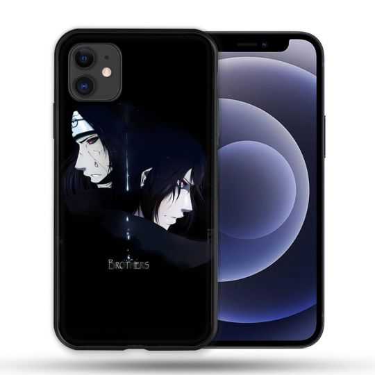 Coque Compatible Magsafe Pour Apple Iphone 12 / 12 Pro Manga Naruto Sasuke Itachi