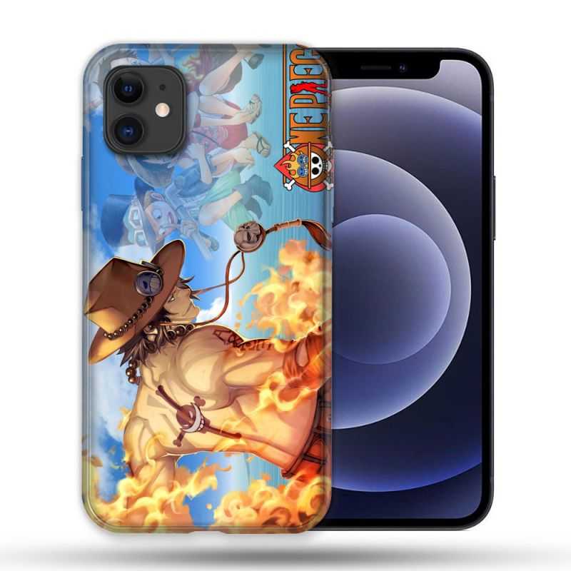 Coque Compatible Magsafe Pour Apple Iphone 12 / 12 Pro Manga One Piece Ace Color