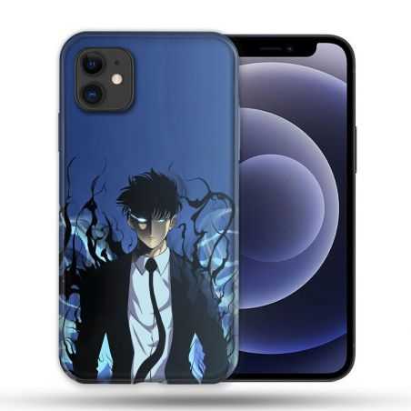 Coque Compatible Magsafe Pour Apple Iphone 12 / 12 Pro Manga Solo Leveling Sung Bleu