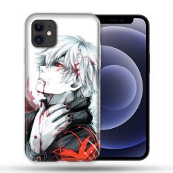 Coque Compatible Magsafe Pour Apple Iphone 12 / 12 Pro Manga Tokyo Ghoul Kaneki Blanc