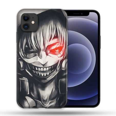 Coque Compatible Magsafe Pour Apple Iphone 12 / 12 Pro Manga Tokyo Ghoul Kaneki Noir