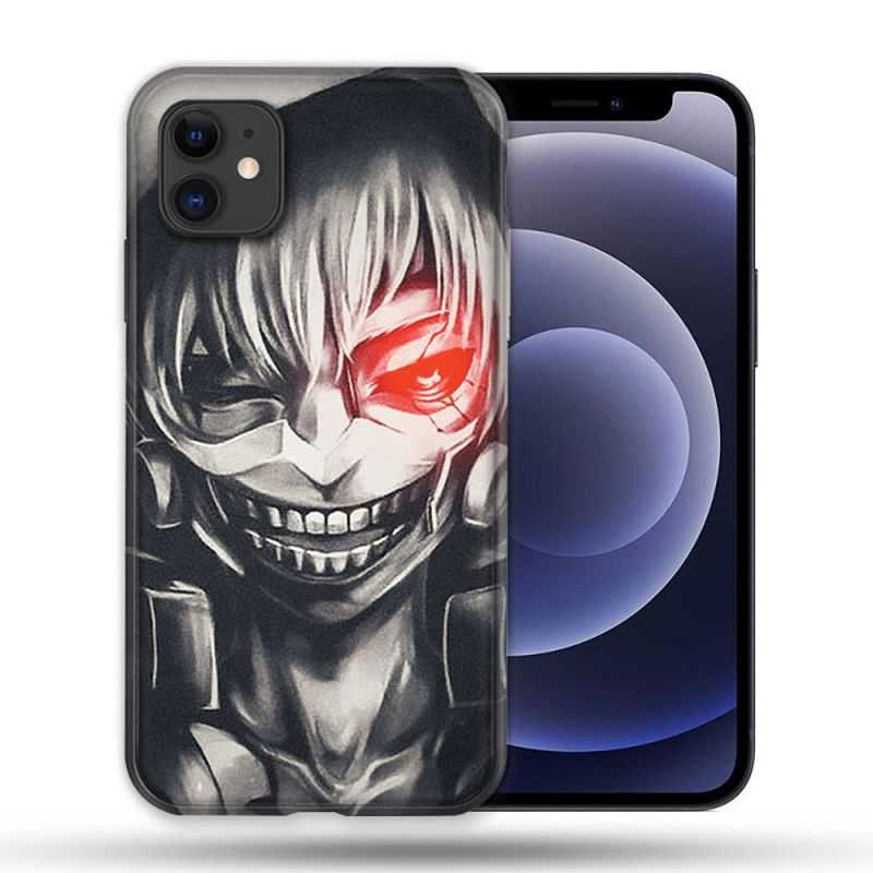 Coque Compatible Magsafe Pour Apple Iphone 12 / 12 Pro Manga Tokyo Ghoul Kaneki Noir